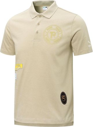 Puma Mix Badge Polo Shirt Beige 537039-64