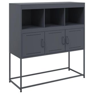 Berkfield Home Sideboard Anthracite 100.5x39x107 cm Steel in Dark Grey
