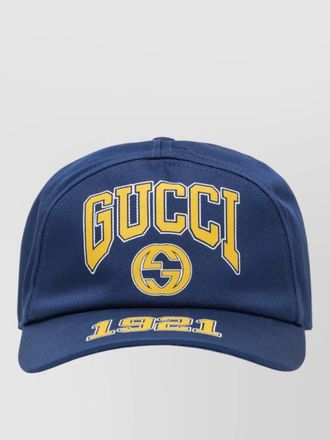 Gucci curved brim structured baseball hat design