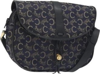Celine Pre-owned Cross Body Bags, female, Blue, Size: ONE SIZE Pre-owned Canvas Cross Body Bag