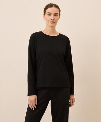 Pact Organic Cotton Cool Stretch Relaxed Sleep Shirt in Black at Nordstrom, Size Xx-Large