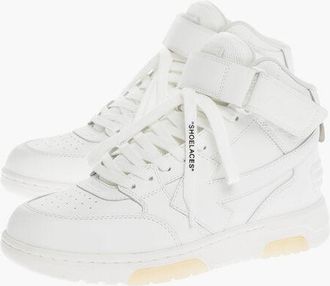 Off-white Leather High-Top Sneakers OUT OF OFFICE size 39