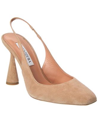 Aquazzura Amore 95 Suede Slingback Pump