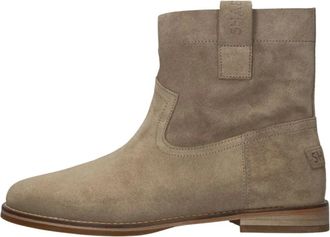 Shabbies Amsterdam Schoenen, Dames, Bruin, 38 EU, Leer, Festi Ankie Enkellaarsjes