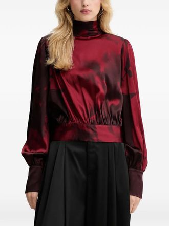 Gestuz GZselina open back tie blouse - women - EcoVero Viscose (LENZING)/Viscose/Elastane - 40 - Red