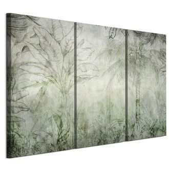 OEM Cuadro Sobre Lienzo Italiano De 90 X 60 Cm, Tr&iacute;ptico - Estilo Boho - Naturaleza Cuadro Sobre Lienzo Italiano De 120 X 80 Cm, Tr&iacute;ptico - Estilo Boho - 