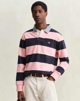 GANT Mens 671 Regular-Fit Rugger in Navy Cotton - Size X-Large