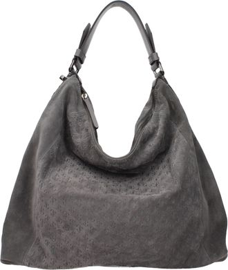 Jimmy Choo London Gray Leather Shoulder Womens Bag