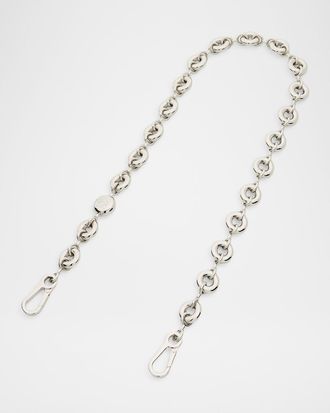 Loewe Donut Chain Shoulder Strap in Stainless Steel