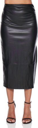 Bishop + Young Colette Side Ruched Midi Skirt In Black