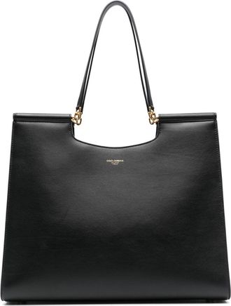 Dolce & Gabbana small Sicily tote bag - women - Calf Leather - One Size - Black