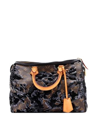 Louis Vuitton Speedy Handbag Fleur De Jais Monogram Canvas 30 satchel - Bruin