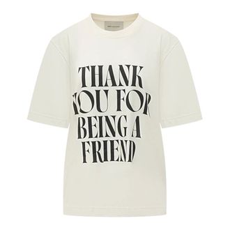 Ami T-Shirts, female, Beige, Size: 2XS Signature T-shirt
