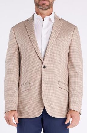 The Savile Row Company Houndstooth Sport Coat in Tan at Nordstrom Rack, Size 42Regular