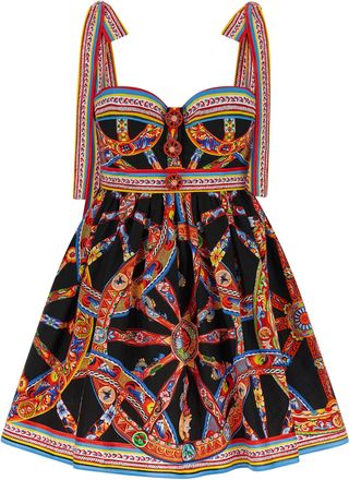 Dolce & Gabbana Multicolor Cotton Short Womens Dress