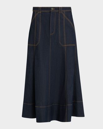 Cinq &agrave; Sept Benji Denim Maxi Skirt