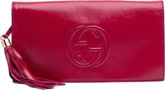 Gucci Pre-owned Womens Soho Clutch Tassel - Brown Leather - One Size