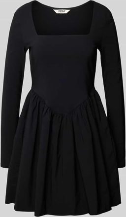 Only A-Linie Langarmkleid aus Viskose-Mix Modell MENIA in Black, Größe L