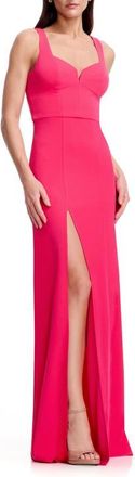 Dress The Population Nettie Side Slit Gown in Begonia at Nordstrom, Size Xx-Large