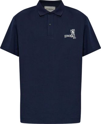 Iceberg Polo in cotone con ricamo logo - Blu