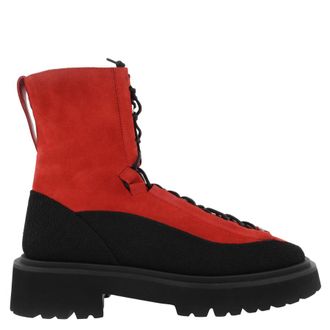 Ferragamo Atlante Hybrid Combat Boots, Size 9