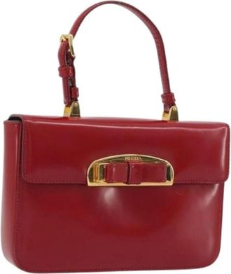 Prada Pre-owned Leather prada-bags - Dames - Vintage Handtas - Rood - ONE Size - Vintage