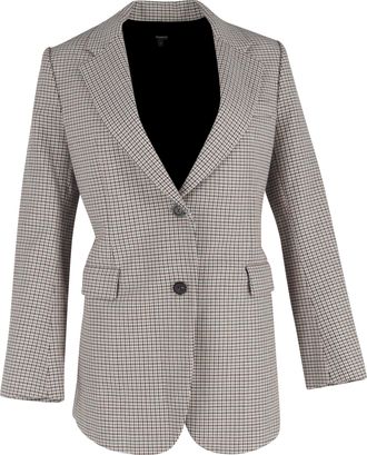 Theory Plaid Blazer in Multicolor Cotton