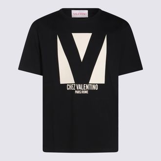 Valentino Garavani Black Cotton T-Shirt