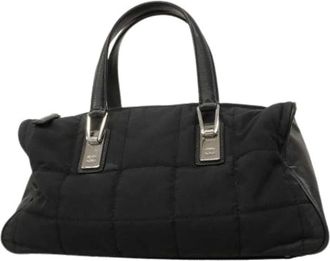 Chanel Pre-owned Handbags, female, Black, Size: ONE SIZE Pre-owned Vintage Nylon Handbag