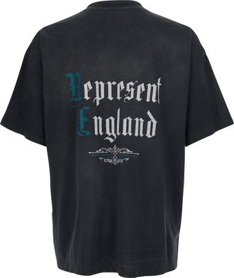 Represent Mens T-Shirt Private Members Black Cotton T-Shirts And Polos