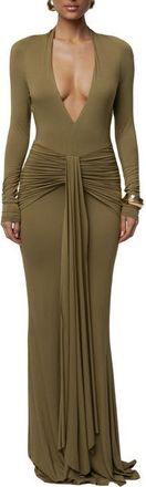 JLUXLABEL All The Stars Maxi Dress in Olive at Nordstrom, Size Medium