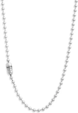 Good Art Hlywd Mens Logo A Poplock Necklace in Sterling Silver at Nordstrom, Size 24