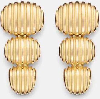 Pamela Zamore Orecchini Isla Oval Taper in oro 18kt