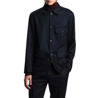 Emporio Armani Heren, Jassen, Blauw, Maat: XL Wol