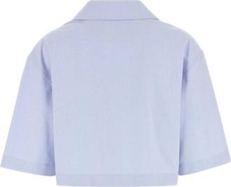 Givenchy Womens Cropped Pyjama Shirt Blue Cotton
