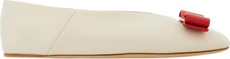 Ferragamo Ballerina Shoes, female, White, 7 UK, Varina Ballerina Flats