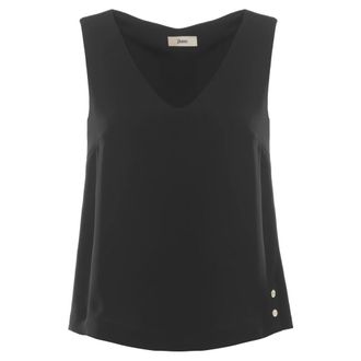 Herno Tops, Dames, Zwart, M, V-hals Mouwloze Top