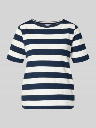 More & More More & More T-Shirt mit Viskose-Anteil und Rundhalsausschnitt in Marine, Gr&ouml;&szlig;e 34