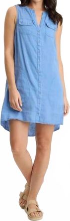 Xcvi Catava Linen Jersey Tank Dress In Shasta Lake