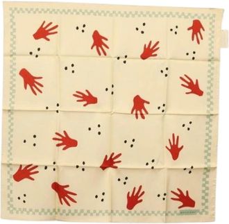 Bulgari Pre-owned Scarves, female, Beige, Size: ONE SIZE Pre-owned Square Silk Scarf
