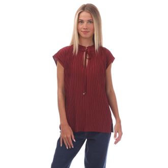 HUGO BOSS Womens Emalla Sleeveless Blouse in Red viscose - Size Medium