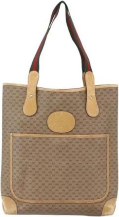 Gucci Pre-owned Tote Bags, female, Beige, Size: ONE SIZE Pre-owned Plastic Tote Bag