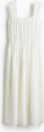 H&M Gesmoktes Kleid - White