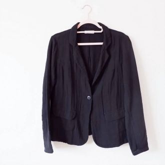 Starkx Womens Gauze Long Sleeve Blazer In Navy