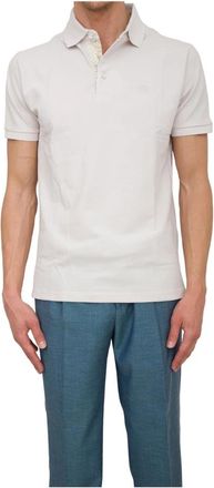 Etro Bedrukt Beige Poloshirt - Heren - Polos - Beige - L - Katoen - Tops