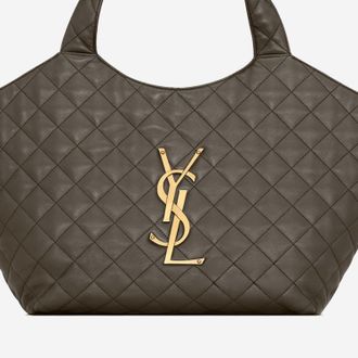 Saint Laurent Womens Shoulder Bag Icare Pinecone Nappa Leather