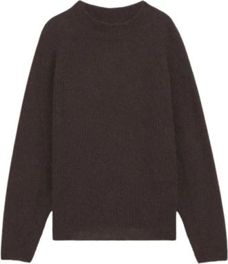 HUGO BOSS Tops - Dames - Ronde hals truien - Bruin - L - Truien & Vesten