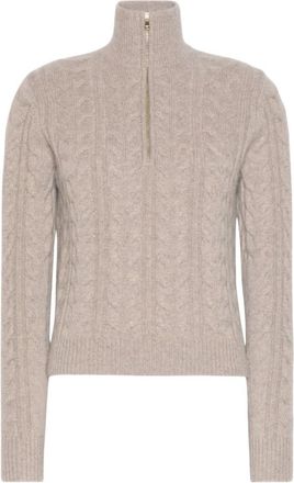 Max Mara Kabelgebreide coltrui - Dames - Coltruien - Beige - S - Kasjmier - Truien & Vesten