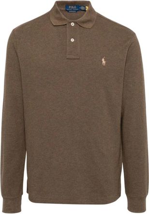 Ralph Lauren Polo de Punto de Manga Larga - Knitwear - Hombre - Marr&oacute;n - XL