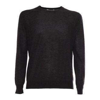 KANGRA Round-neck Knitwear, male, Brown, Size: XL Girocollo Rasato Calato